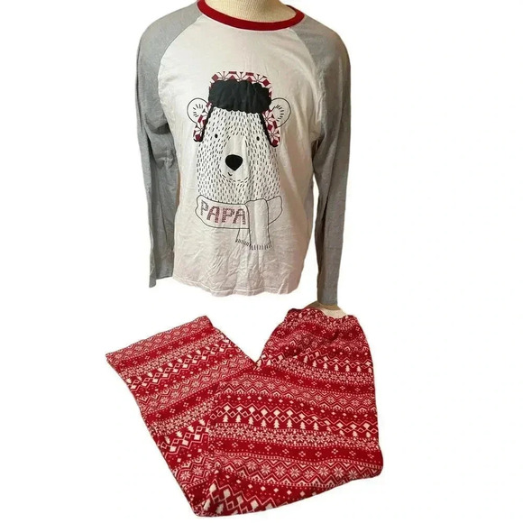 Wondershop pajama set Papa Bear christmas size large - Picture 2 of 6